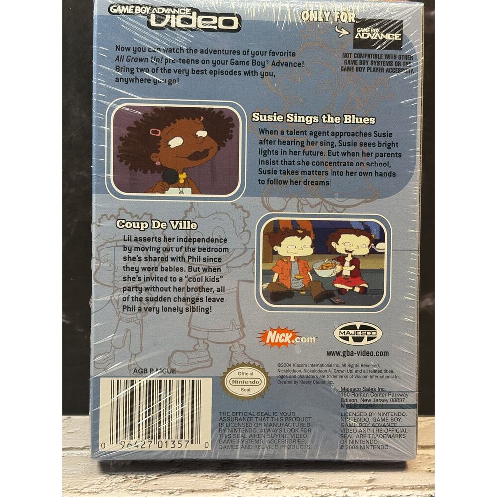 GBA Video - All Grown Up Volume 1 for Gameboy Advance - NEW SEALED - Picture 2 of 7